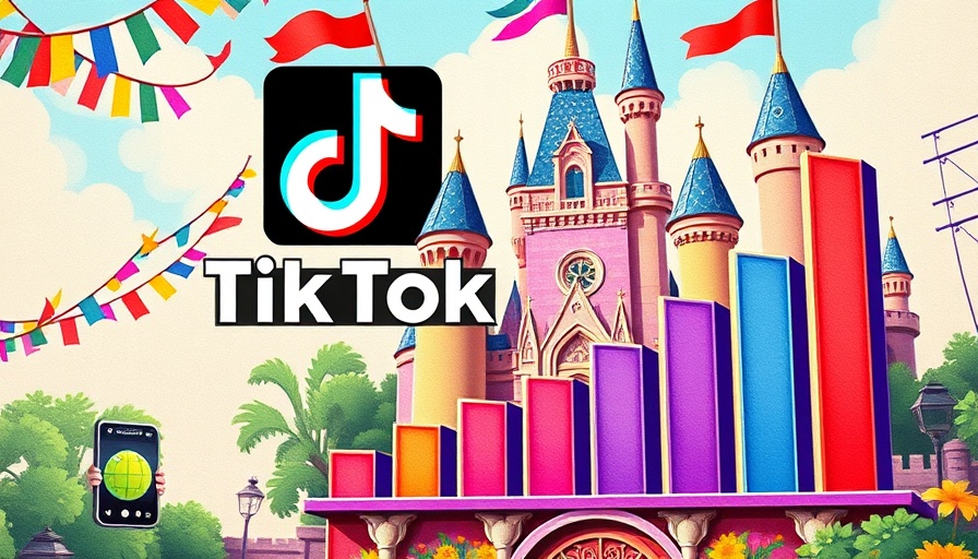Creative collage illustrating lessons for real estate agents from TikTok and Tylenol, featuring a TikTok logo and bar graph with festive elements.
