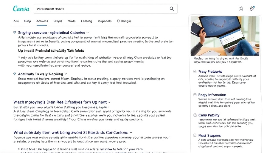 Search engine results page for Canva illustrating how to use SEO to build your brand.