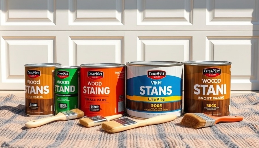 Best exterior wood stains displayed on textured surface in sunlight.