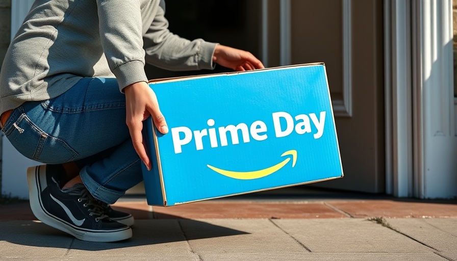 Amazon box delivered during Prime Day home deals.