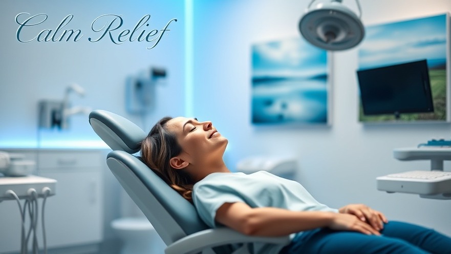 A serene dental office scene illustrating hypnosis for pain management and dental stress relief.
