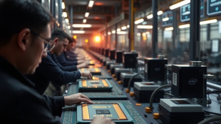 High-tech Intel chip factory showcasing advanced semiconductor production.
