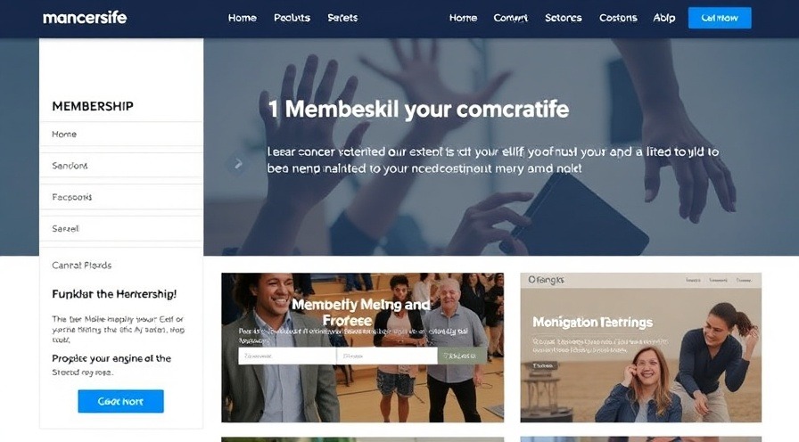 Diverse users interacting with membership websites on various devices.