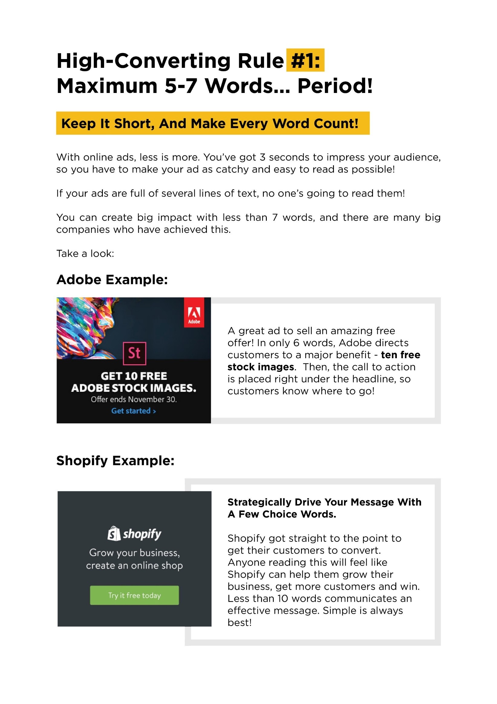 High Converting Ads Rules