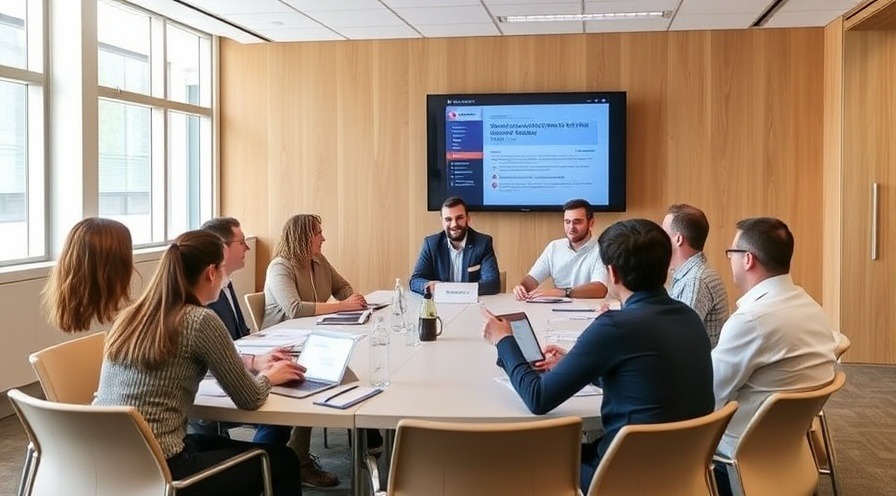 Employee vetting meeting with diverse team discussing best practices.