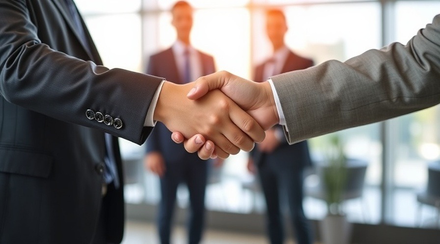 Business deal handshake symbolizing online reviews and lead magnet strategies.