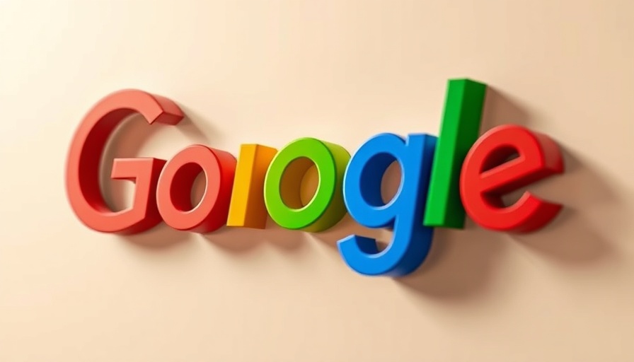 3D Google logo in vibrant colors, soft lighting.