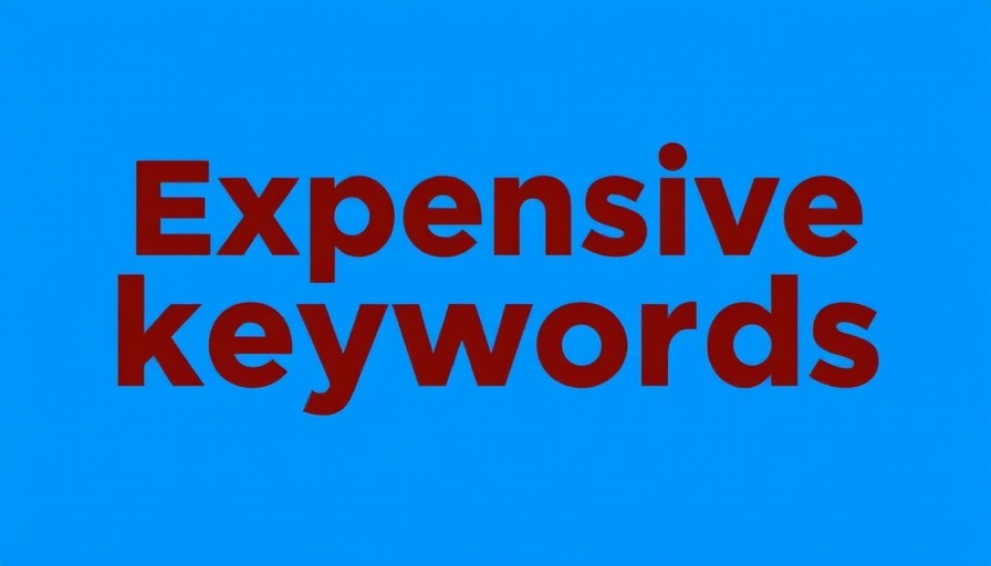 100 Most Expensive Keywords graphic on bright blue background