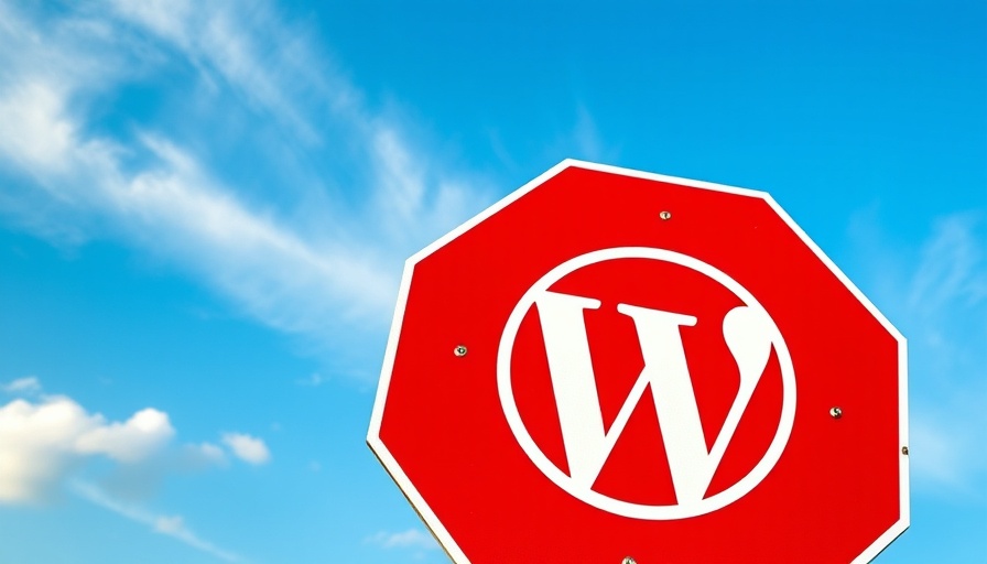 WordPress logo on stop sign symbolizing trademark denial.