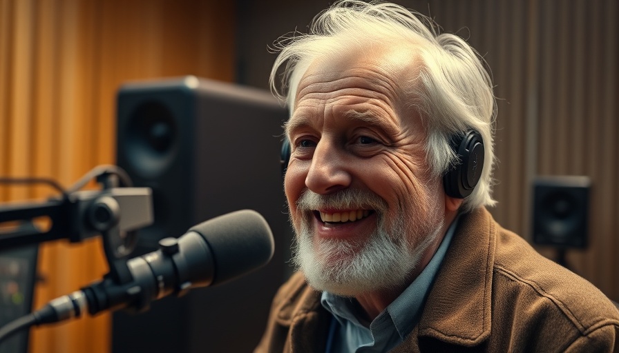 Elderly man speaking about Artificial Superintelligence Insights in studio.