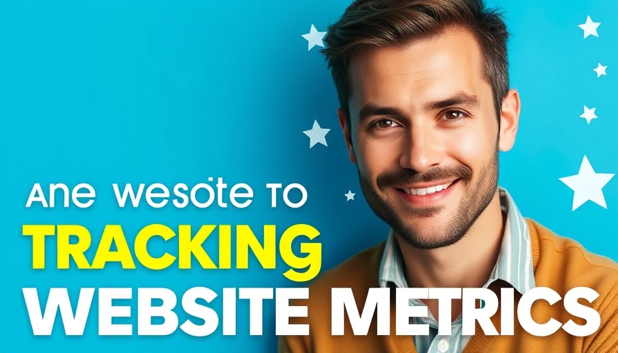 Marketing blog banner on tracking website metrics with a tool.