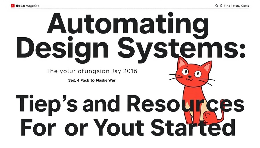 Introduction to automating design systems with playful cat illustration