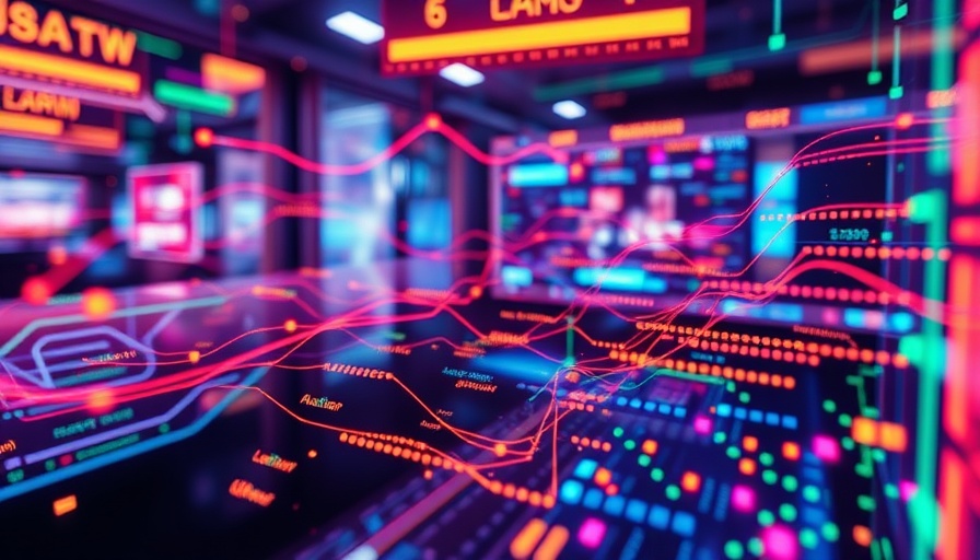 Neon digital streams showing generative engine optimization tools.