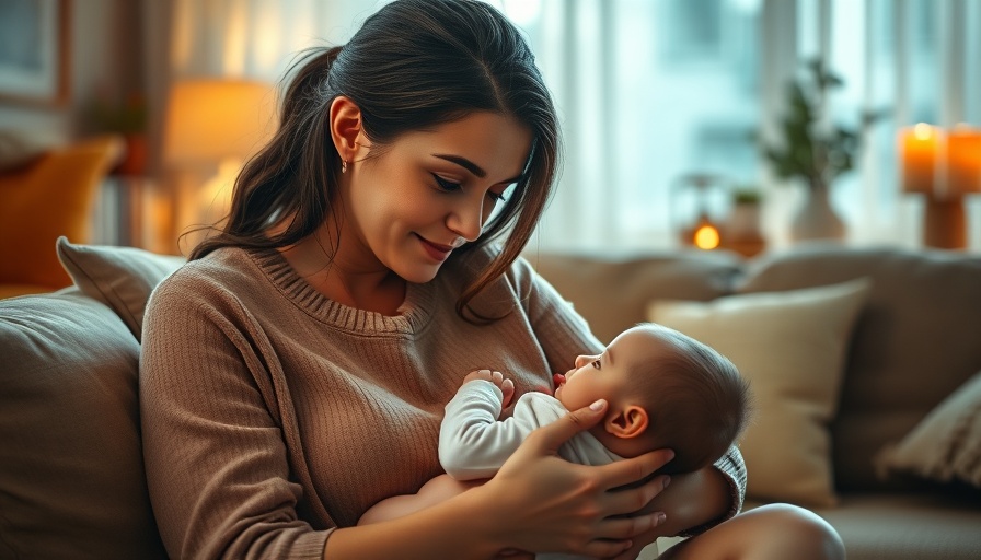 Breastfeeding and Maternal Mood: Mother tenderly nursing her child.