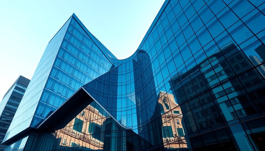 Modern building with glass facade showcases automated ventilation systems.