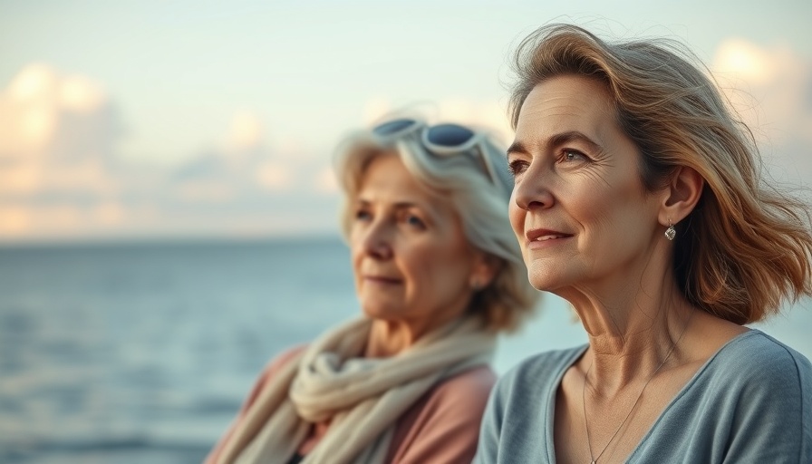Serene mature and younger women by the coast, Best Anti-Aging Supplements for Women context