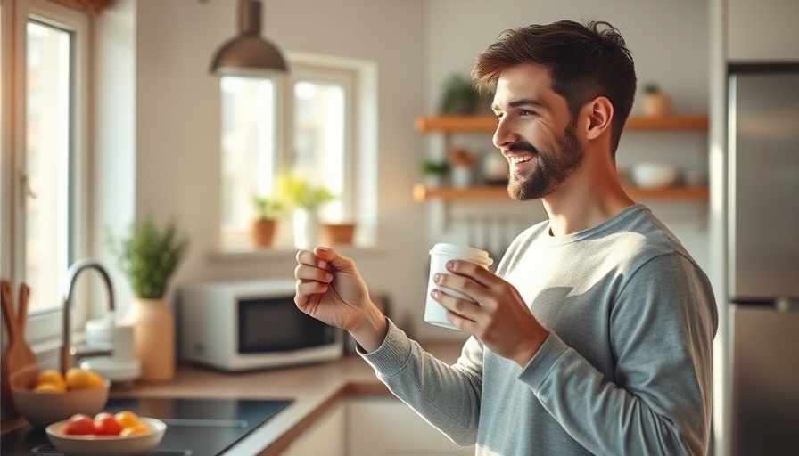 Mel Robbins' morning routine in bright kitchen