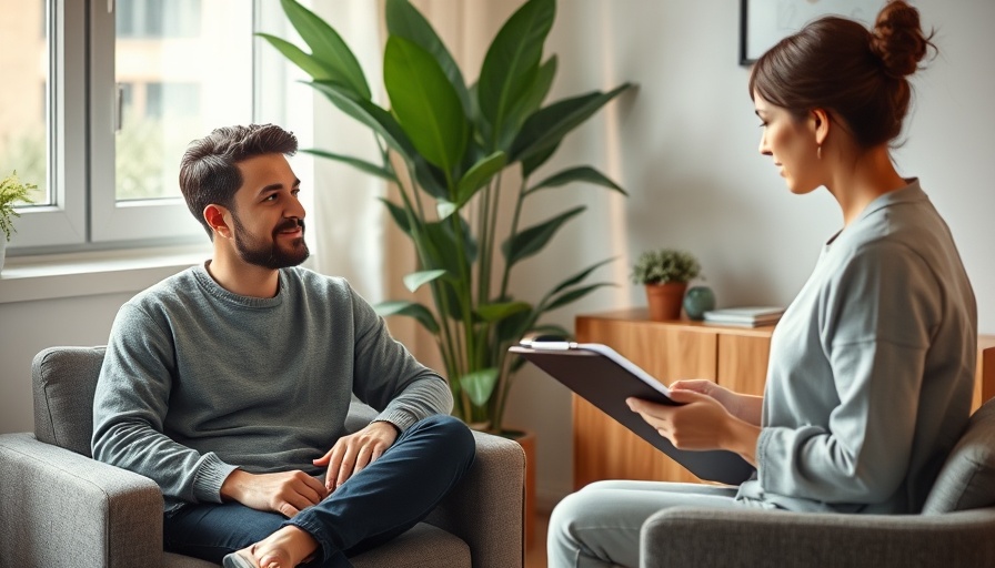 Therapy session illustrating the art of trauma-led healing in a modern room.
