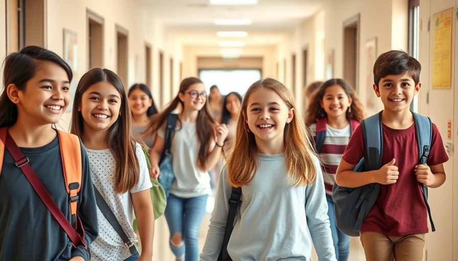 Group of students walking in school hallway, Back to School Health Checklist for Kids
