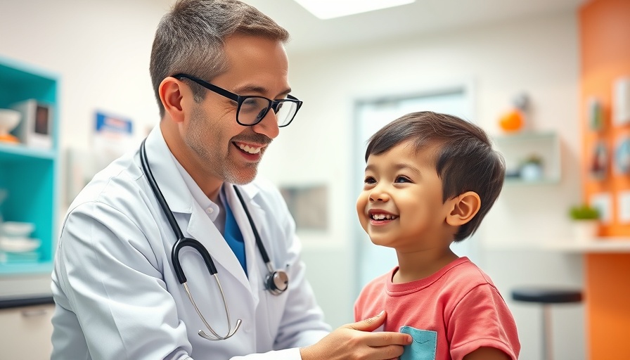 Friendly child with pediatrician during pediatric check-ups.