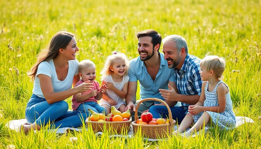 Happy family enjoying a picnic for family wellness through direct primary care.