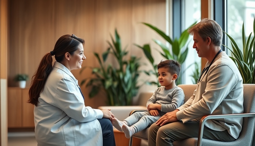 Family Integrative Medicine: family receiving holistic care in a serene medical office.