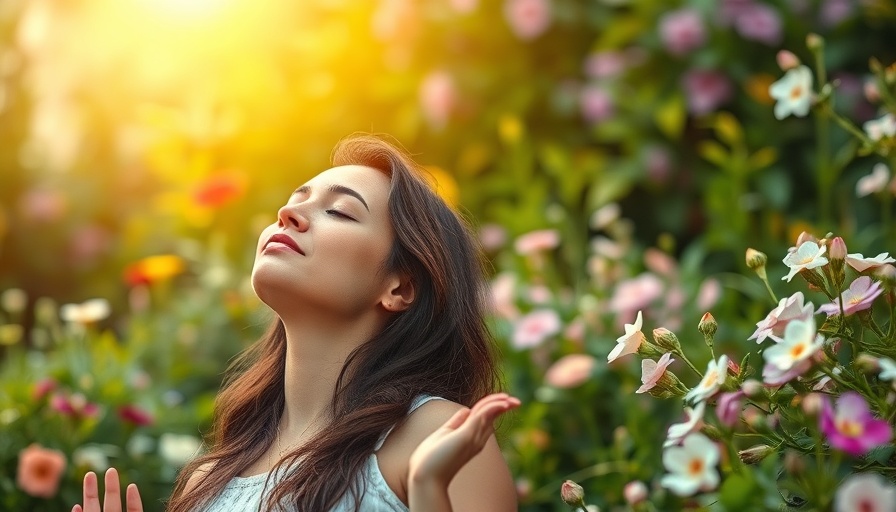 Woman meditating in a serene garden, embodying the healing power of rest.