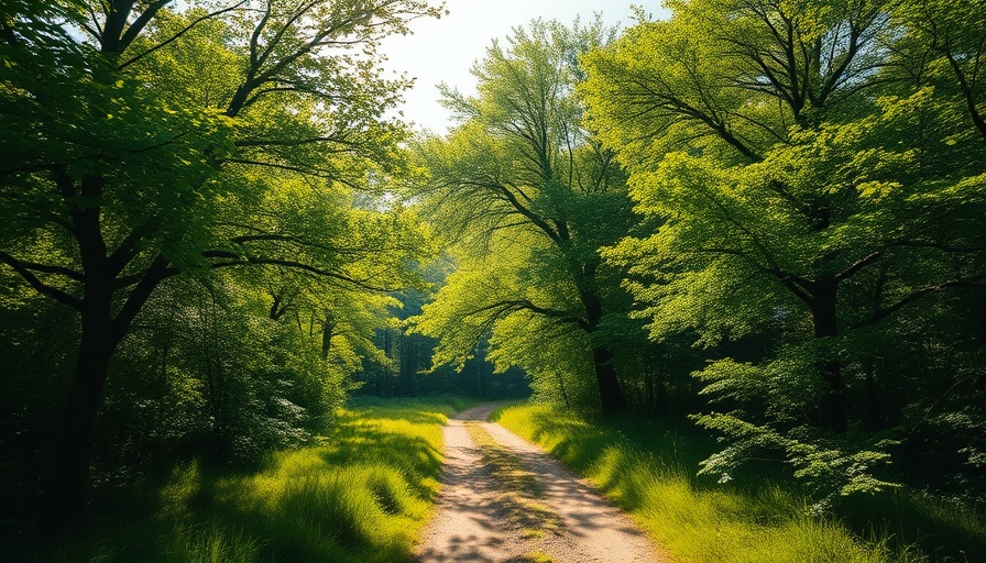 Tranquil natural setting representing holistic approach to cardiovascular wellness.