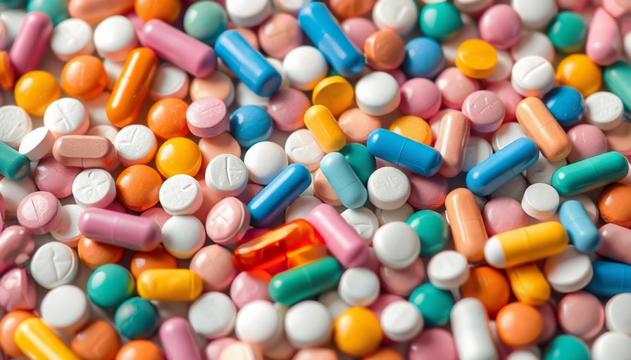 Colorful assortment of various pills, emphasizing abundance and variety.