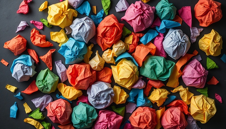 Colorful crumpled paper balls symbolizing emotional allowability.