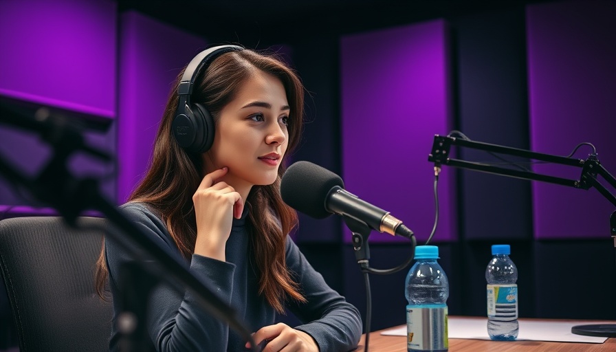 Young woman discussing data and security risks for businesses in a studio.