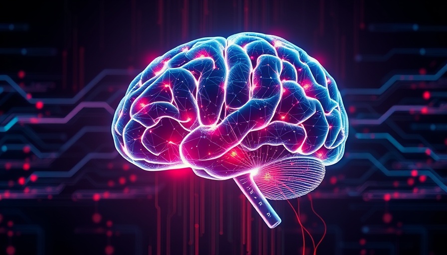Futuristic brain illustrating sleep growth hormone impact with digital waves.