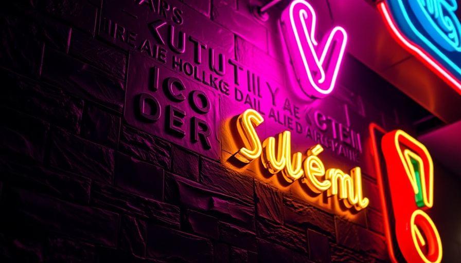 Colorful neon 'waiting' signs on a dark wall, ADHD PMDD connection in women.