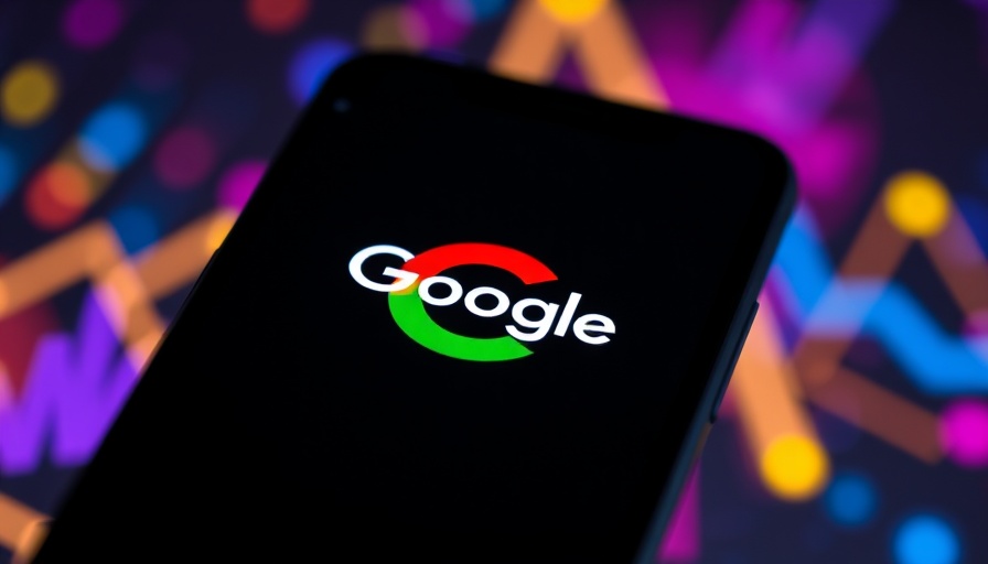 Google Discover social media integration vibrant logo on phone