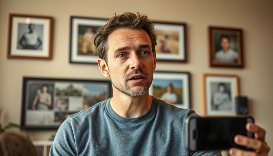 Casual man in home setting discussing AI in contact centers.