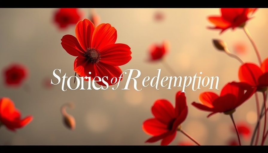 Israel Pharaoh Redemption theme with 'Stories of Redemption' text and flowers.