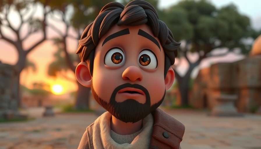 Animated character pondering question in ancient setting, asking 'How did Barnabas and Paul meet?'
