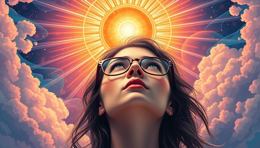 Illustration of neurodiversity strengths with a woman in cosmic setting.