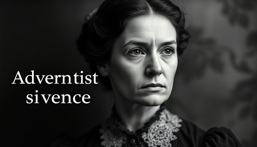 Monochrome portrait with text questioning Adventist Prophetic Guidance.