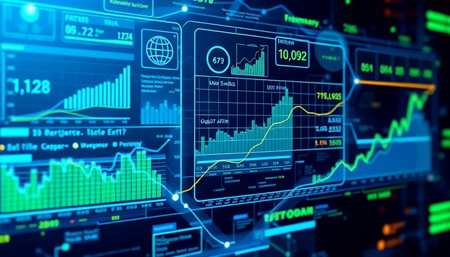 Web performance metrics and graphs visualizing business impact.