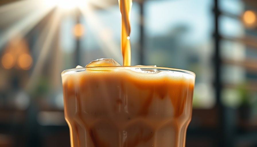 Starbucks Protein Cold Foam on iced coffee with sunlight reflections.