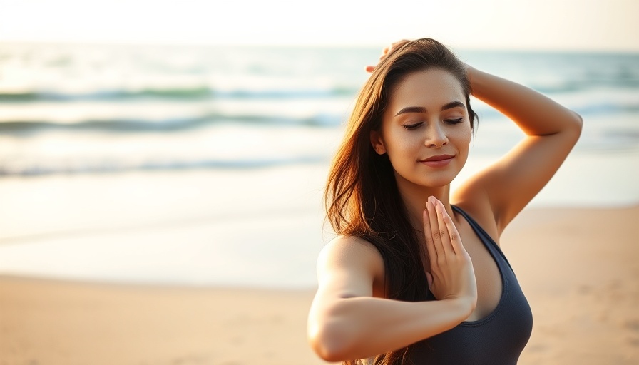 Yoga on the beach at the Mental Wealth Festival London.