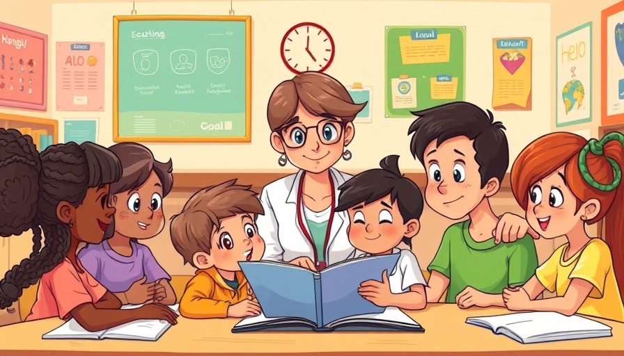 Illustration showcasing Adventist education benefits in a classroom