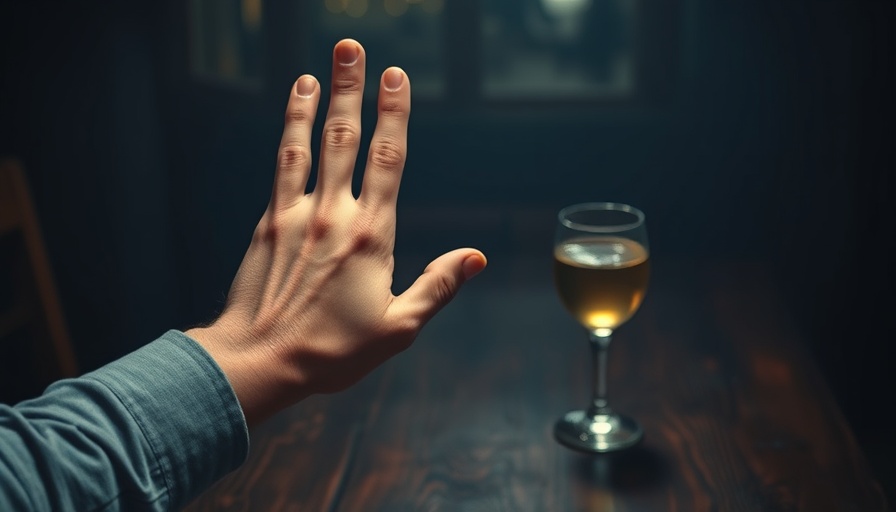 Hand refusing a drink on a table, reasons to choose not to drink.