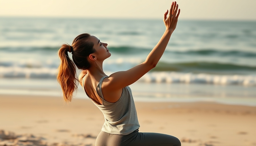 Gentleness as a silent superpower in yoga on a tranquil beach.