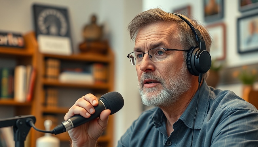 AI Native Generation speaker with headphones discussing insights.