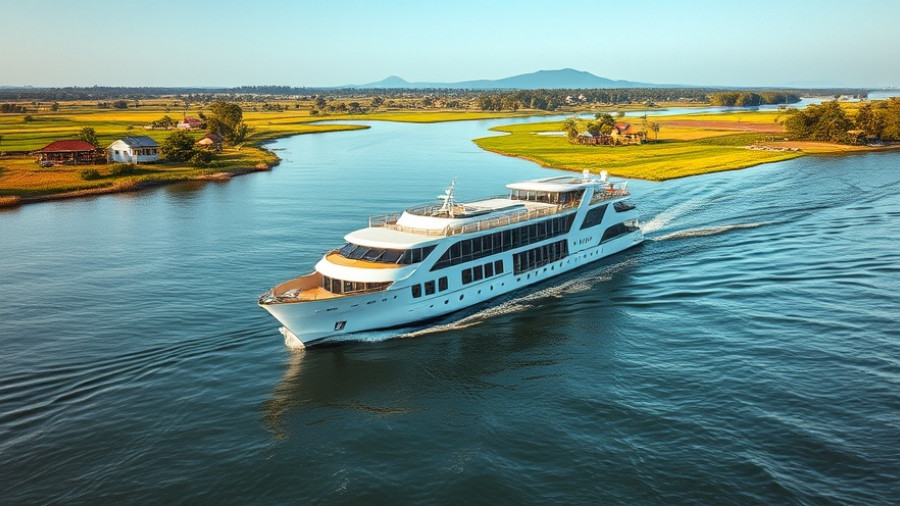 Sustainable travel on the Mekong River with a cruise boat.