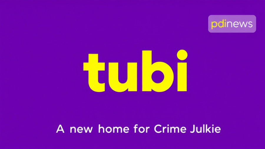 tubi logo on purple background with media networking theme.