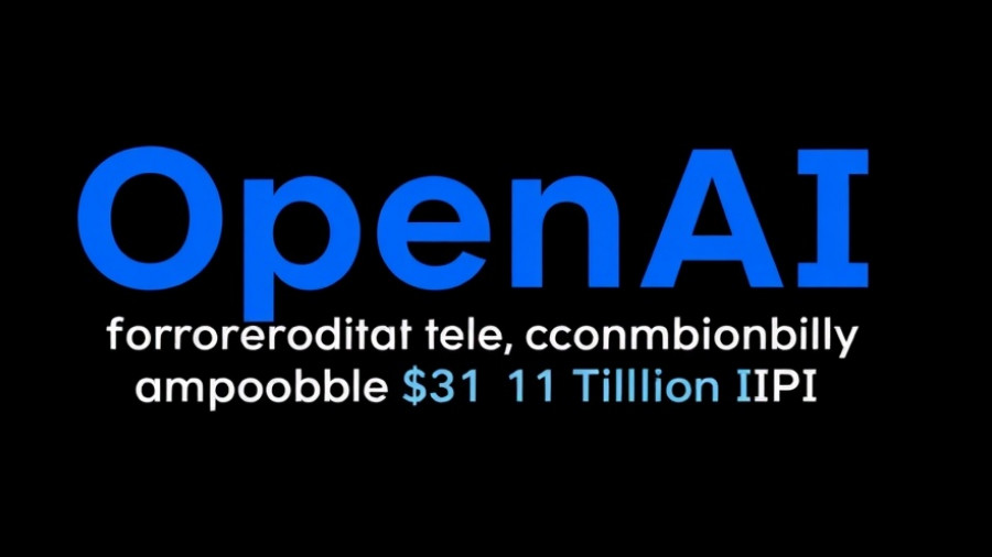 OpenAI for-profit IPO potential announcement in blue and white text on black.