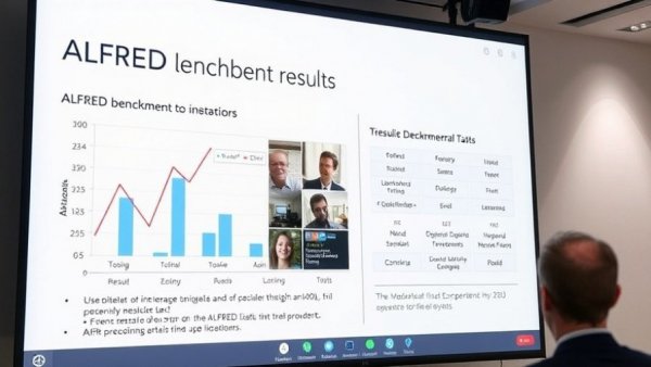 Presentational slide on ALFRED benchmark results discussing foundation models for robotics.